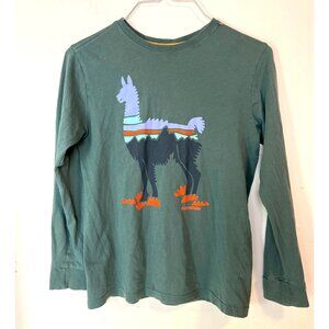 Patagonia M (10) Long Sleeve Tee T-shirt Alpaca Graphic Cotton FLAW